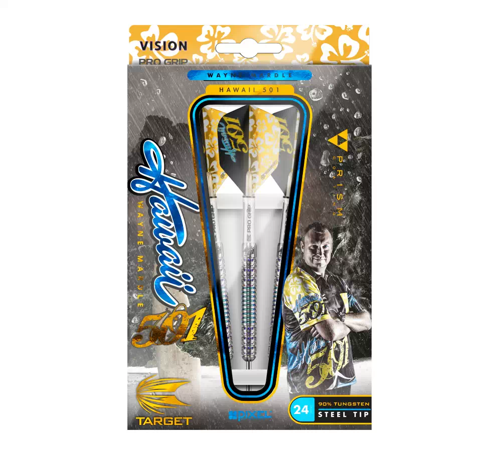 Target Darts Wayne Mardle Hawaii 501 Gen 1 90% Tungsten 24 grams Target Darts Wayne Mardle Hawaii 501 Gen 1 90% Tungsten 24 grams